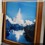A26. Framed space shuttle photo.